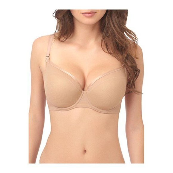 Le Mystere Women's Mama Mia Nursing Bra Beige- 34C - Picture 1 of 1